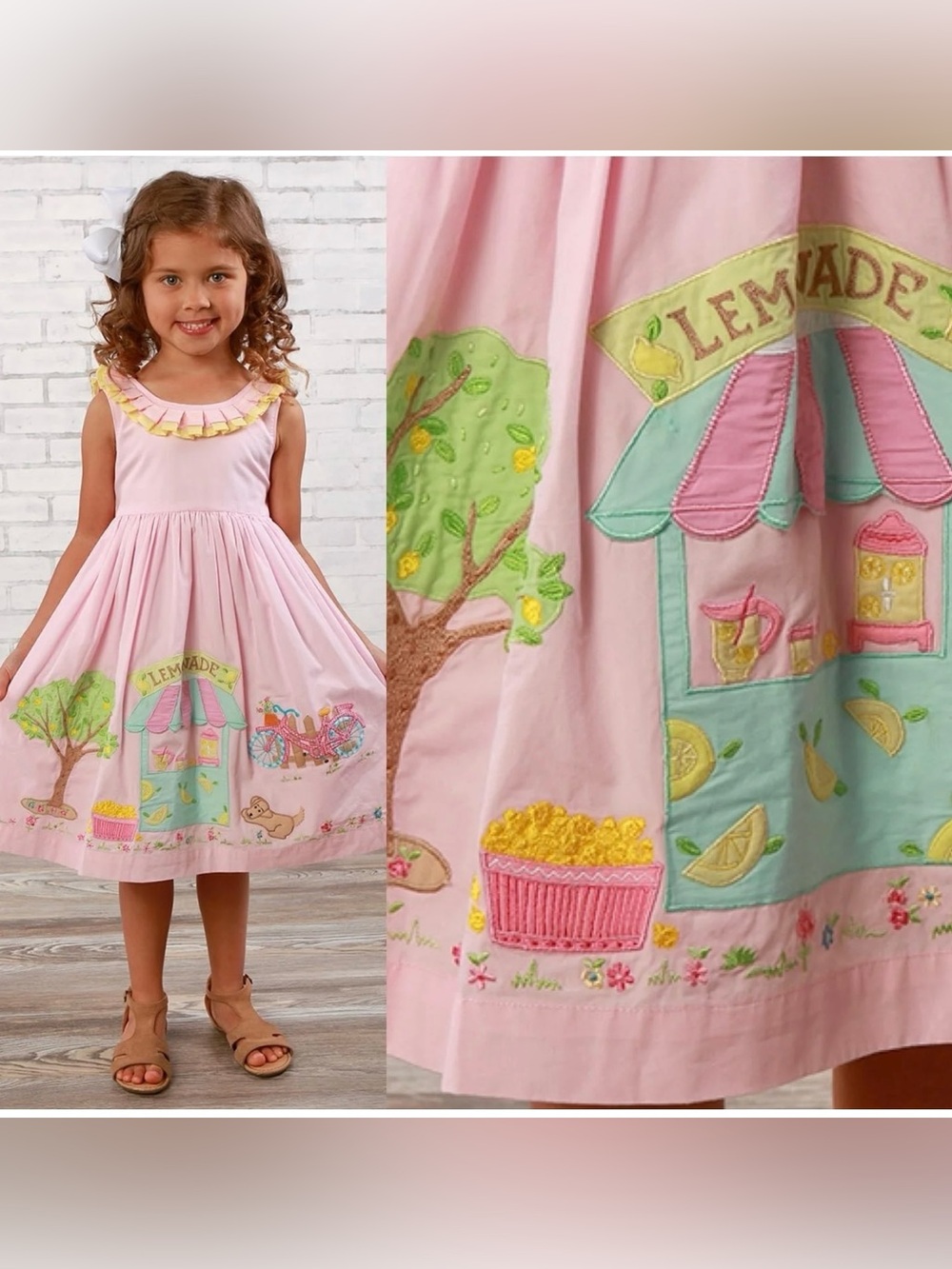 Lemonade Stand Pink Girls Dress
